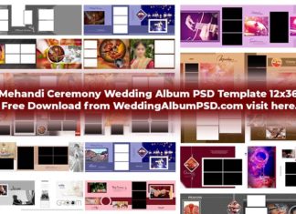 Mehandi Ceremony Wedding Album PSD