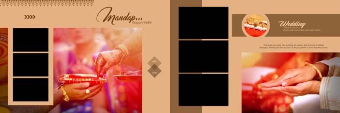 Haldi And Mehandi Ceremony Wedding Album PSD Template 12x36 Free ...