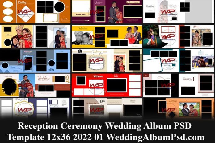 Reception Ceremony Wedding Album PSD Template 12x36 2022 01