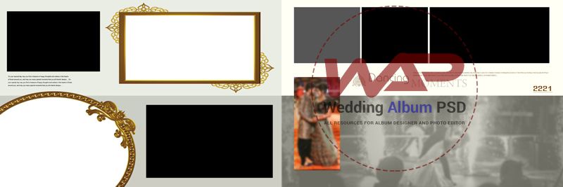 18 Sangeet Wedding Album PSD Template 12x36 2022 Free Download