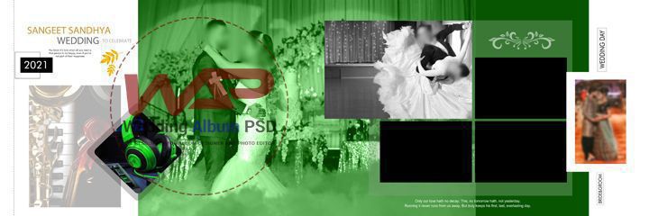 Sangeet Ceremony Wedding Album PSD Template 12x36 2022