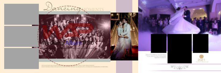 Sangeet Ceremony Wedding Album PSD Template 12x36 2022