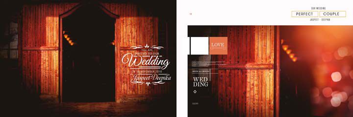 Wedding Album PSD Background Design 12x36