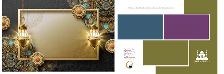 Muslim Wedding Album PSD Template Free Download 12x36 2022