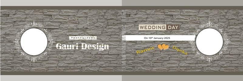 Wedding Album Design Cover PSD Template 12x18 2022 Free Download