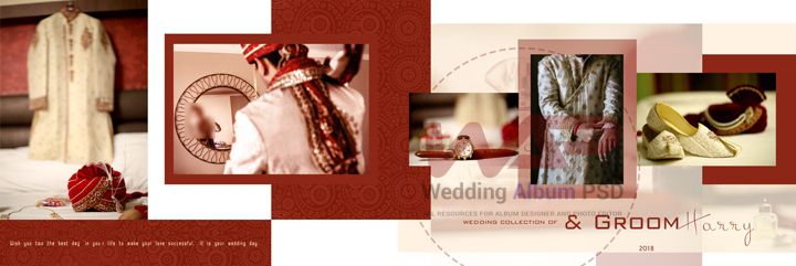 Indian Karizma Wedding Album PSD Template 12x36 Free Download