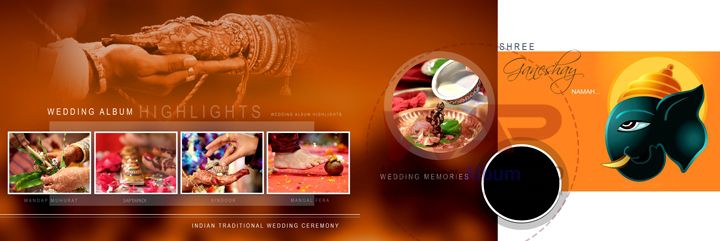 Indian Karizma Wedding Album PSD Template 12x36 Free Download
