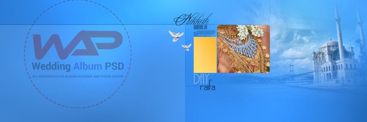 20 New Muslim Wedding Album Background PSD 12x36 2022