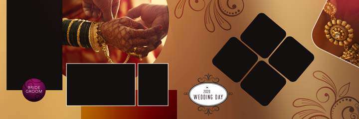 Latest Wedding album design PSD free download 12x36 2022