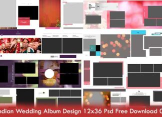 Indian Wedding Album Design 12x36 Psd Free Download 08