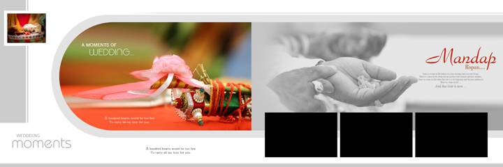 Creative Wedding Album Design Template PSD 12x36 Vol 20